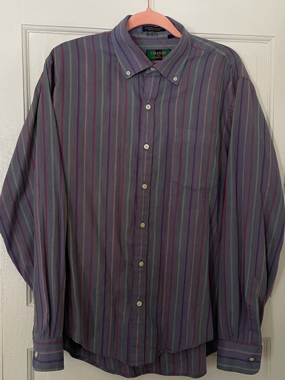 Vintage Multi-Stripe Long Sleeve Button Down Shirt